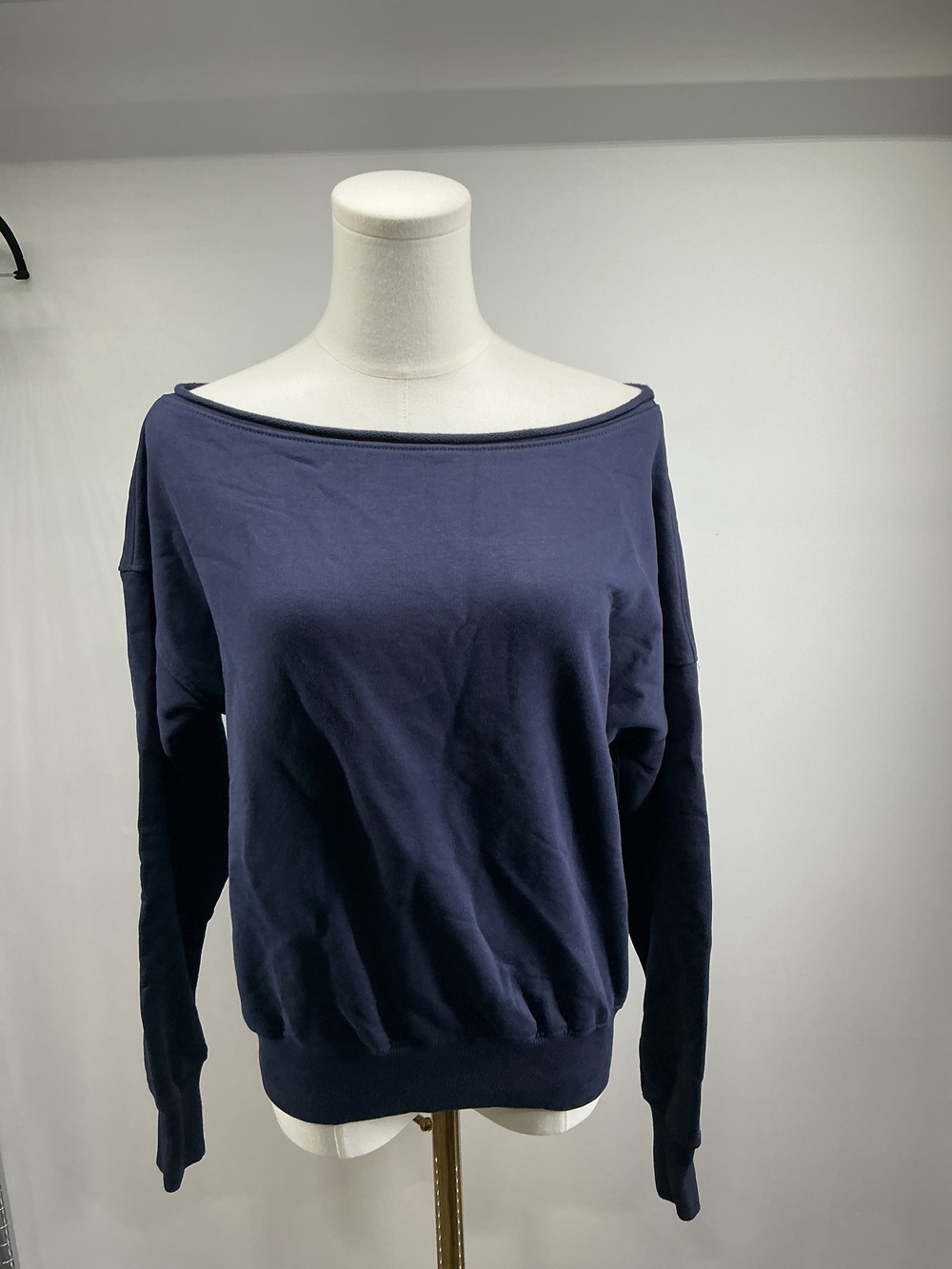 Organic French Terry Off-Shoulder Sweatshirt